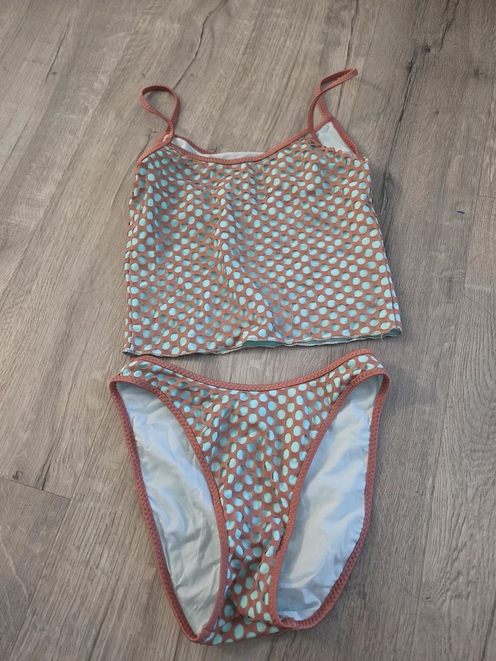 Mesh Cami Bikini Set - Pink